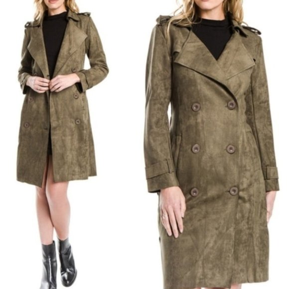 SUEDE JACKET - OLIVE GREEN - Picture 2 of 3